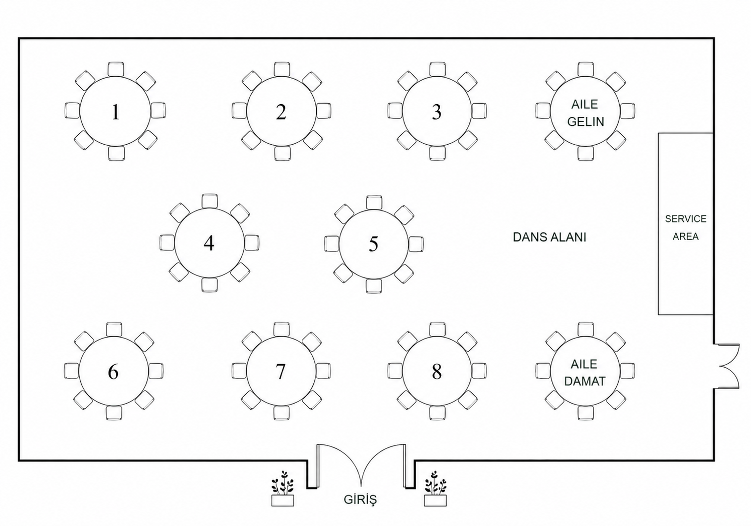 Seating floor plan preview